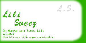 lili svecz business card